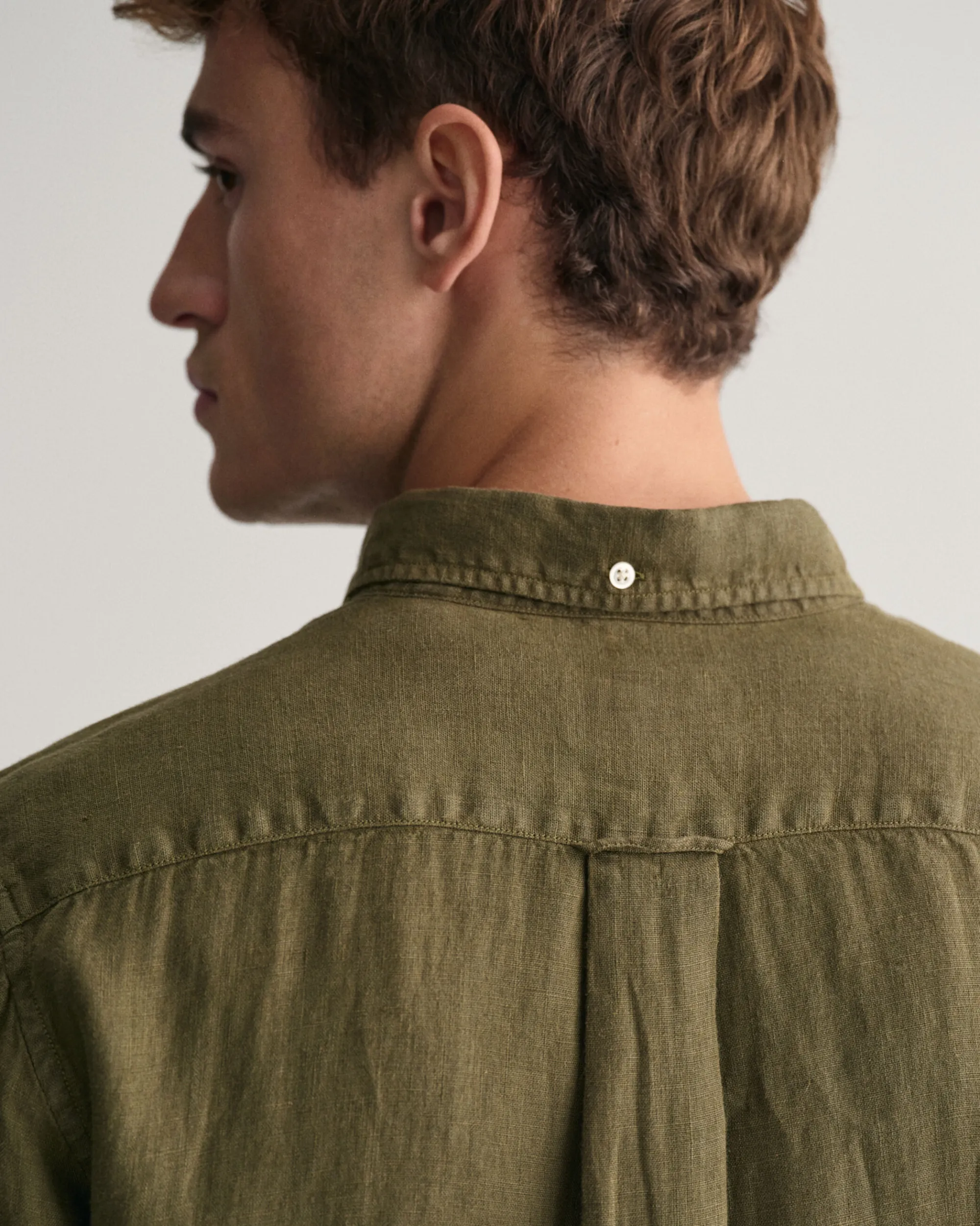 Regular Fit Garment-Dyed Linen Shirt