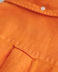 Regular Fit Garment-Dyed Linen Shirt