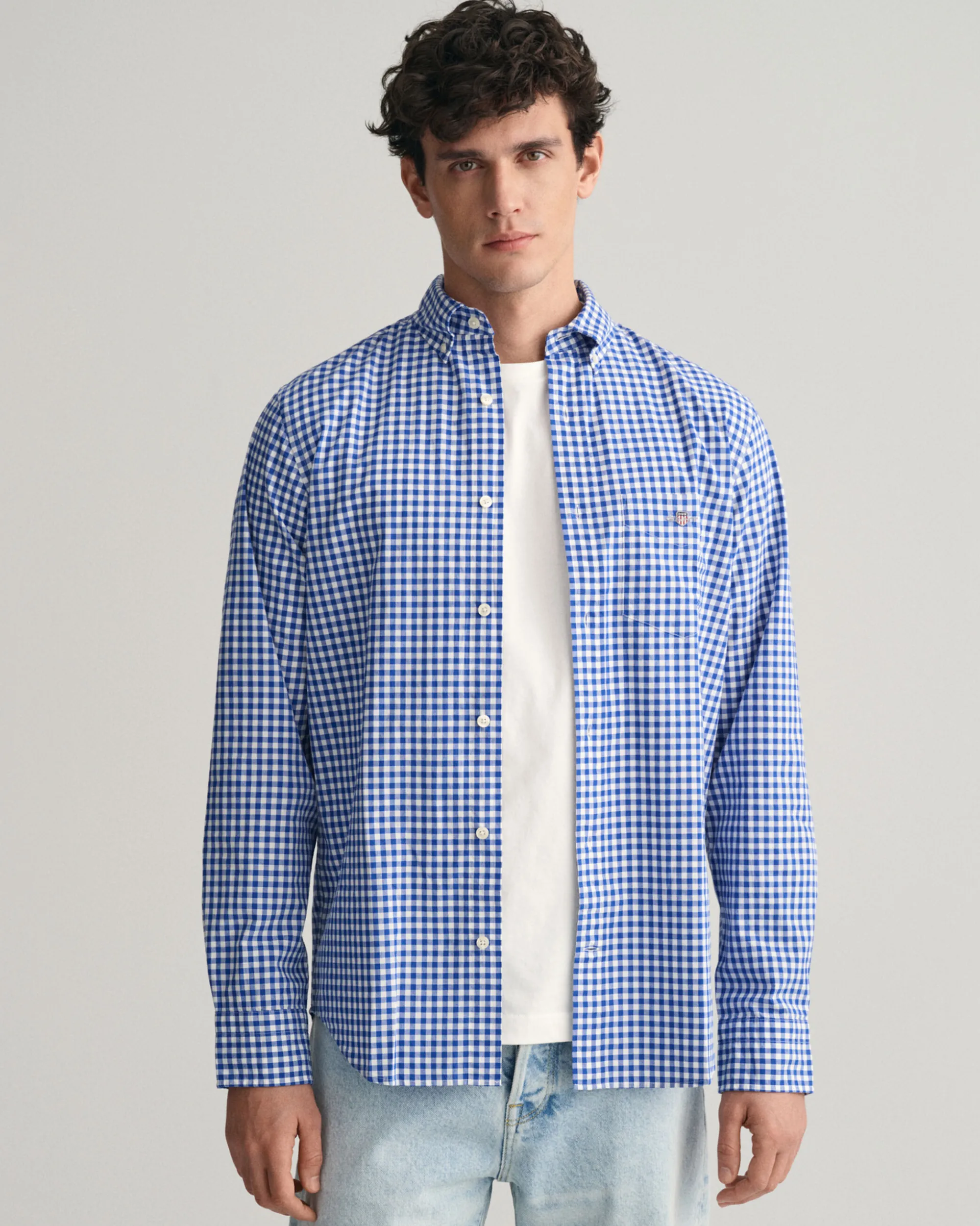 Regular Fit Gingham Poplin Shirt