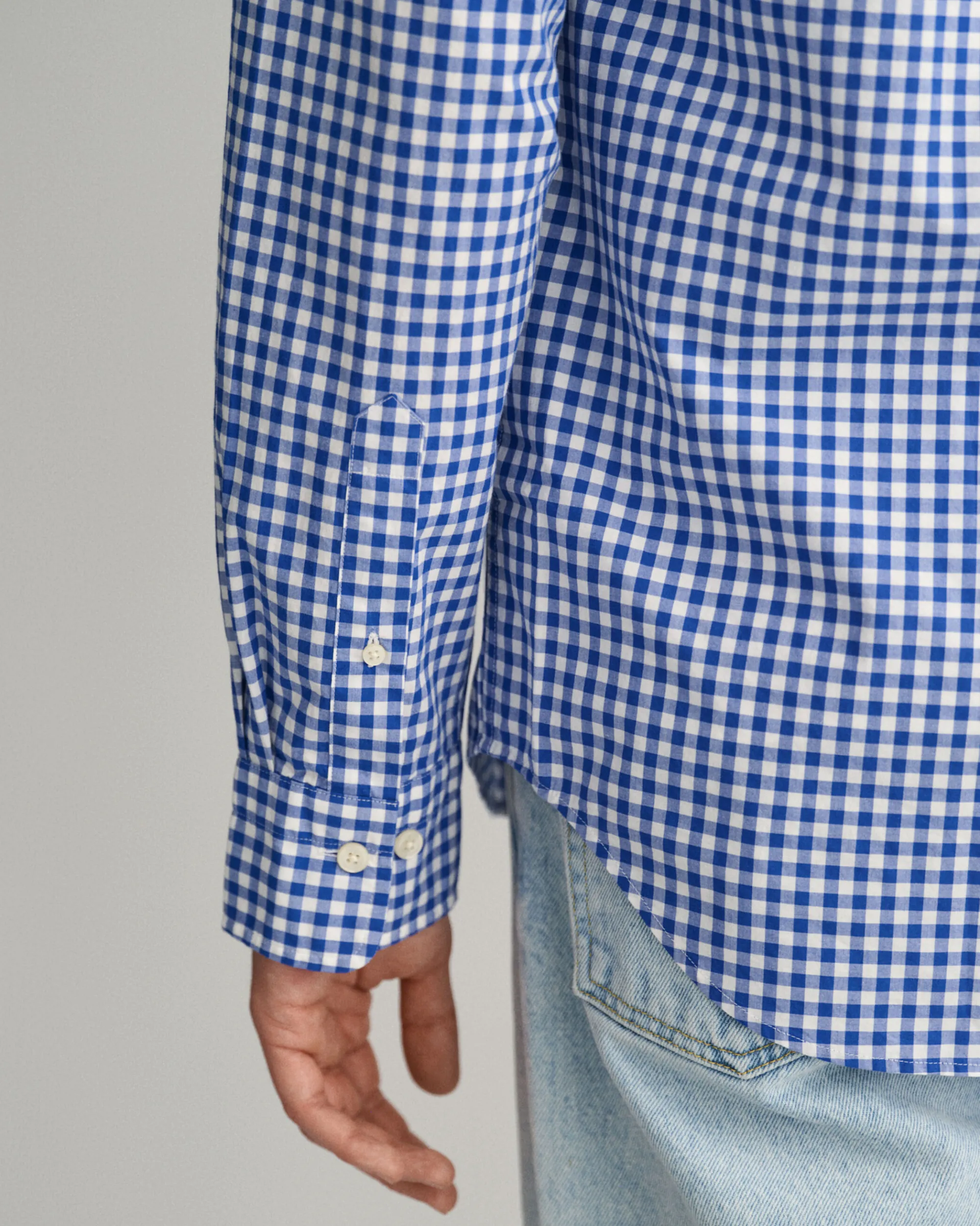 Regular Fit Gingham Poplin Shirt