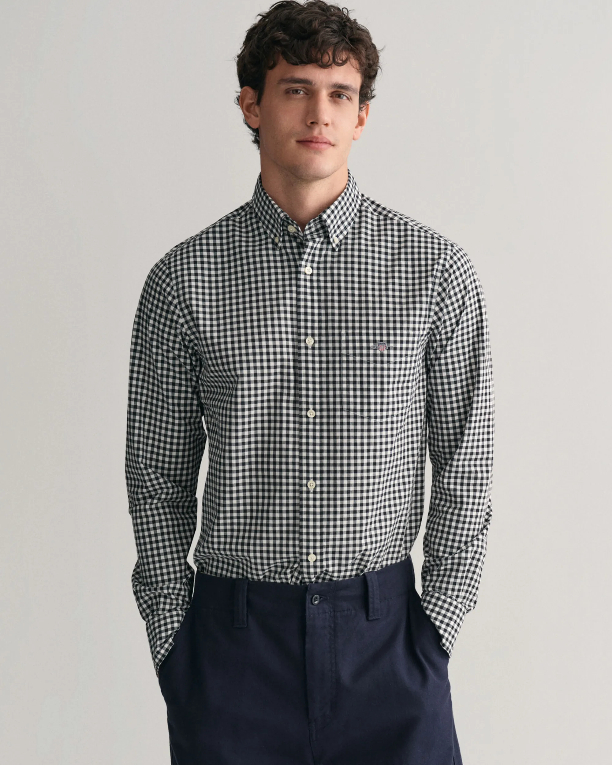 Regular Fit Gingham Poplin Shirt