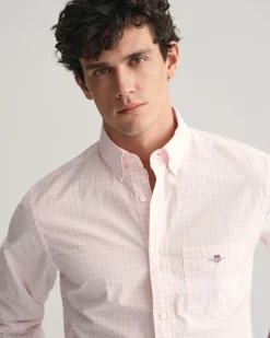Regular Fit Gingham Poplin Shirt