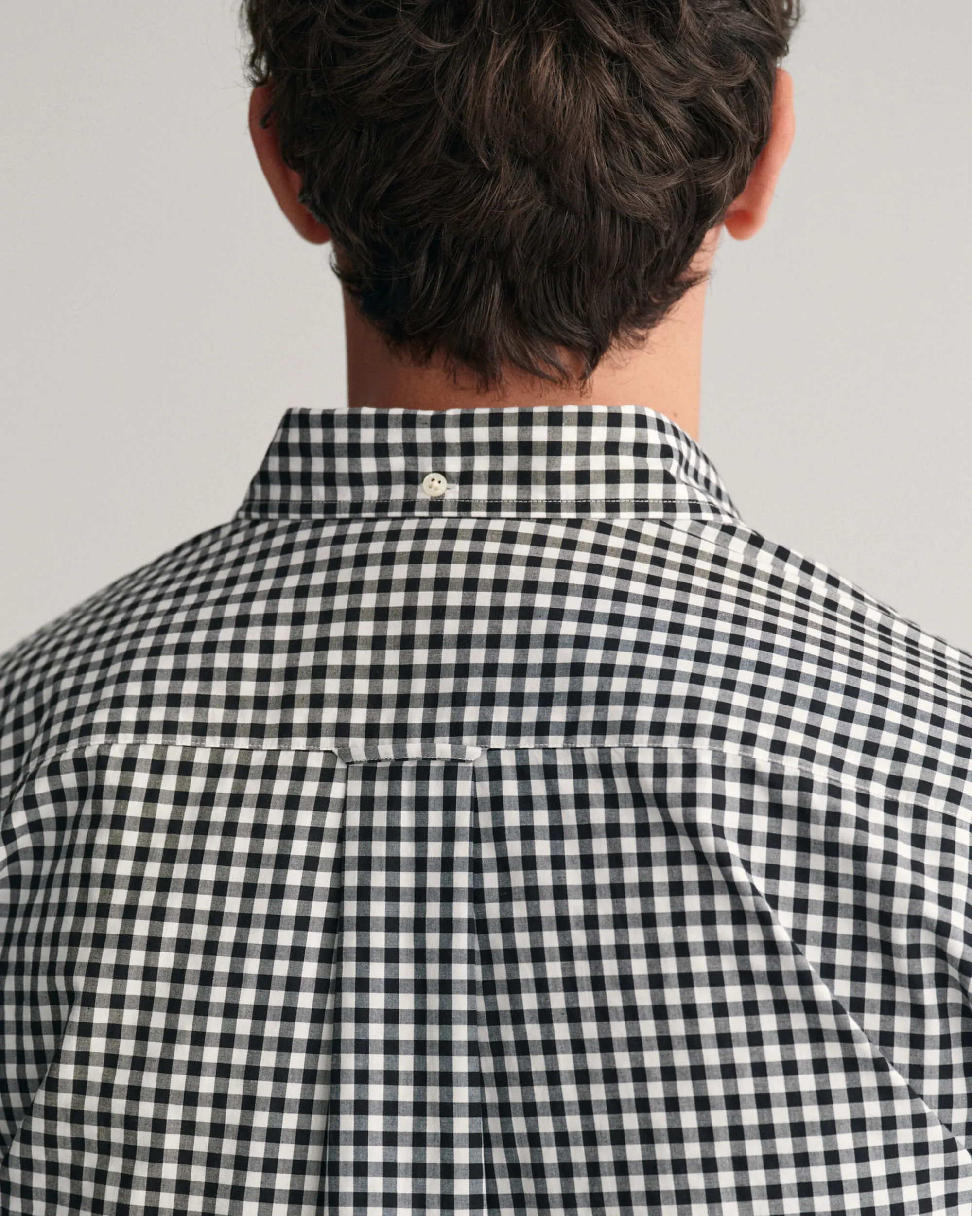 Regular Fit Gingham Poplin Short Sleeve Shirt
