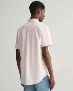 Regular Fit Gingham Poplin Short Sleeve Shirt