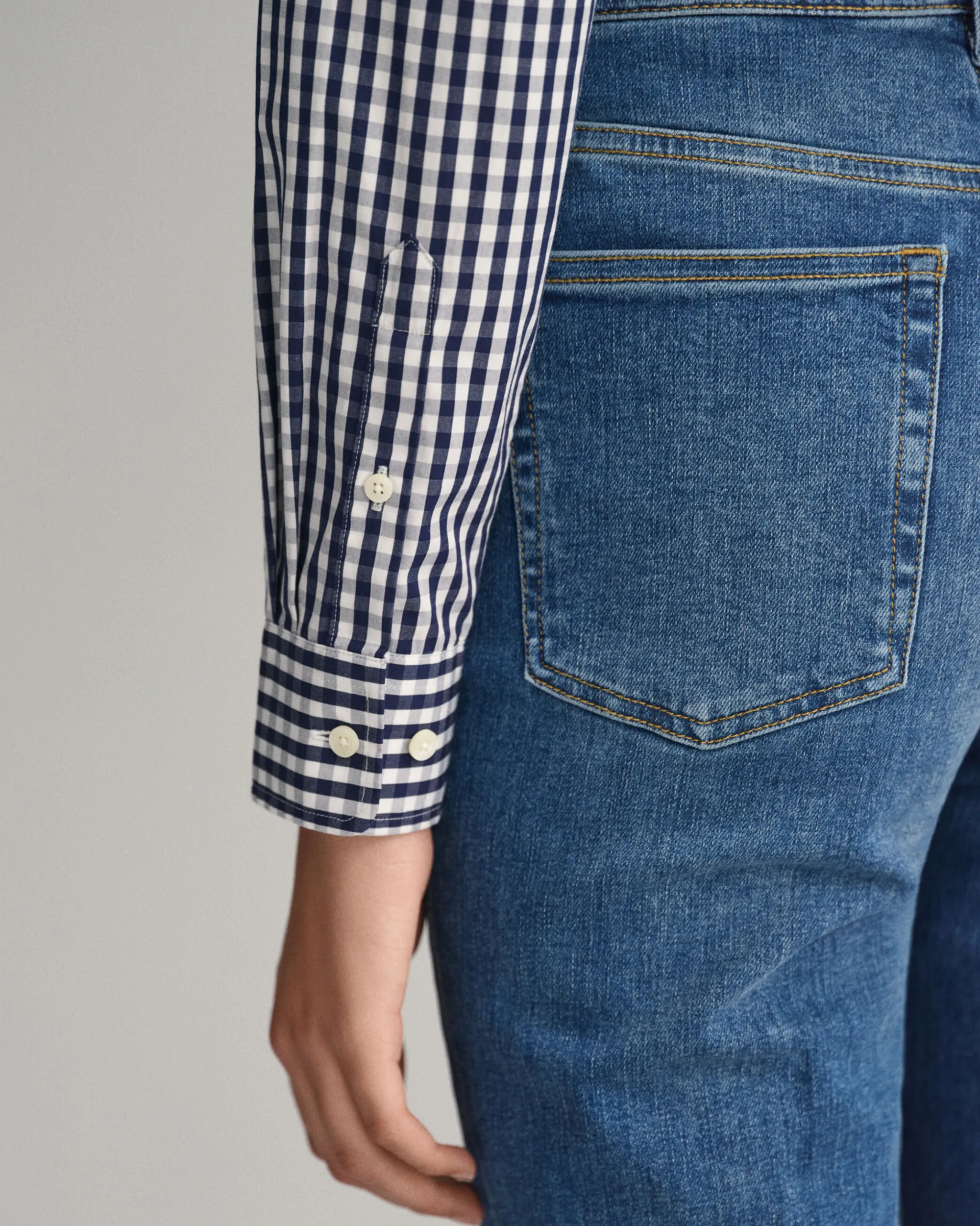Regular Fit Gingham Poplin Shirt