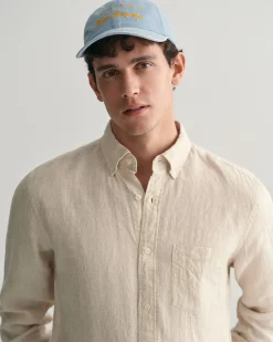 Regular Fit Houndstooth Linen Shirt