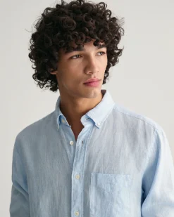 Regular Fit Houndstooth Linen Shirt