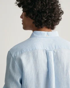 Regular Fit Houndstooth Linen Shirt