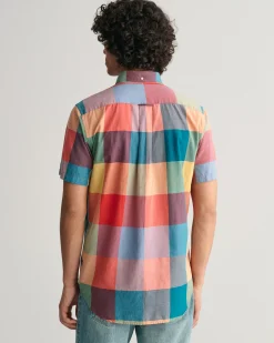 Regular Fit Indian Madras Short Sleeve Shirt