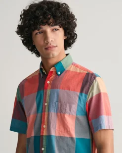 Regular Fit Indian Madras Short Sleeve Shirt