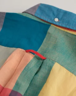 Regular Fit Indigo Madras Shirt