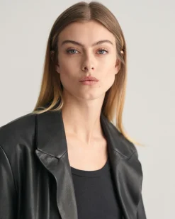 Regular Fit Leather Blazer