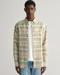 Regular Fit Madras Linen Shirt