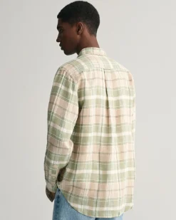 Regular Fit Madras Linen Shirt