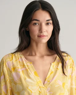 Regular Fit Magnolia Print Wrap Dress