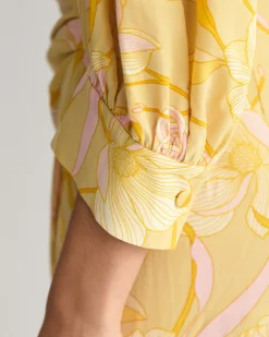 Regular Fit Magnolia Print Wrap Dress