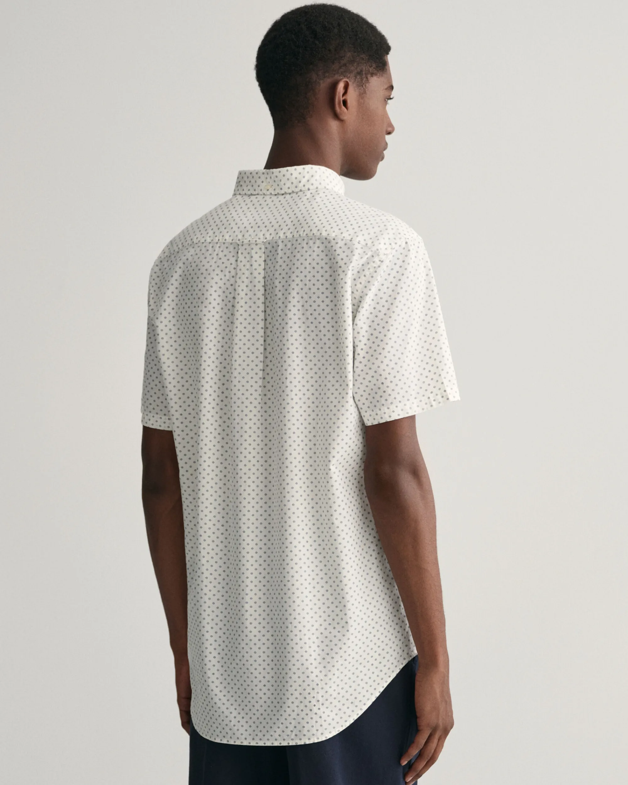 Regular Fit Micro Print Short Sleeve Shirt