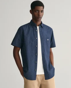 Regular Fit Micro Print Short Sleeve Shirt