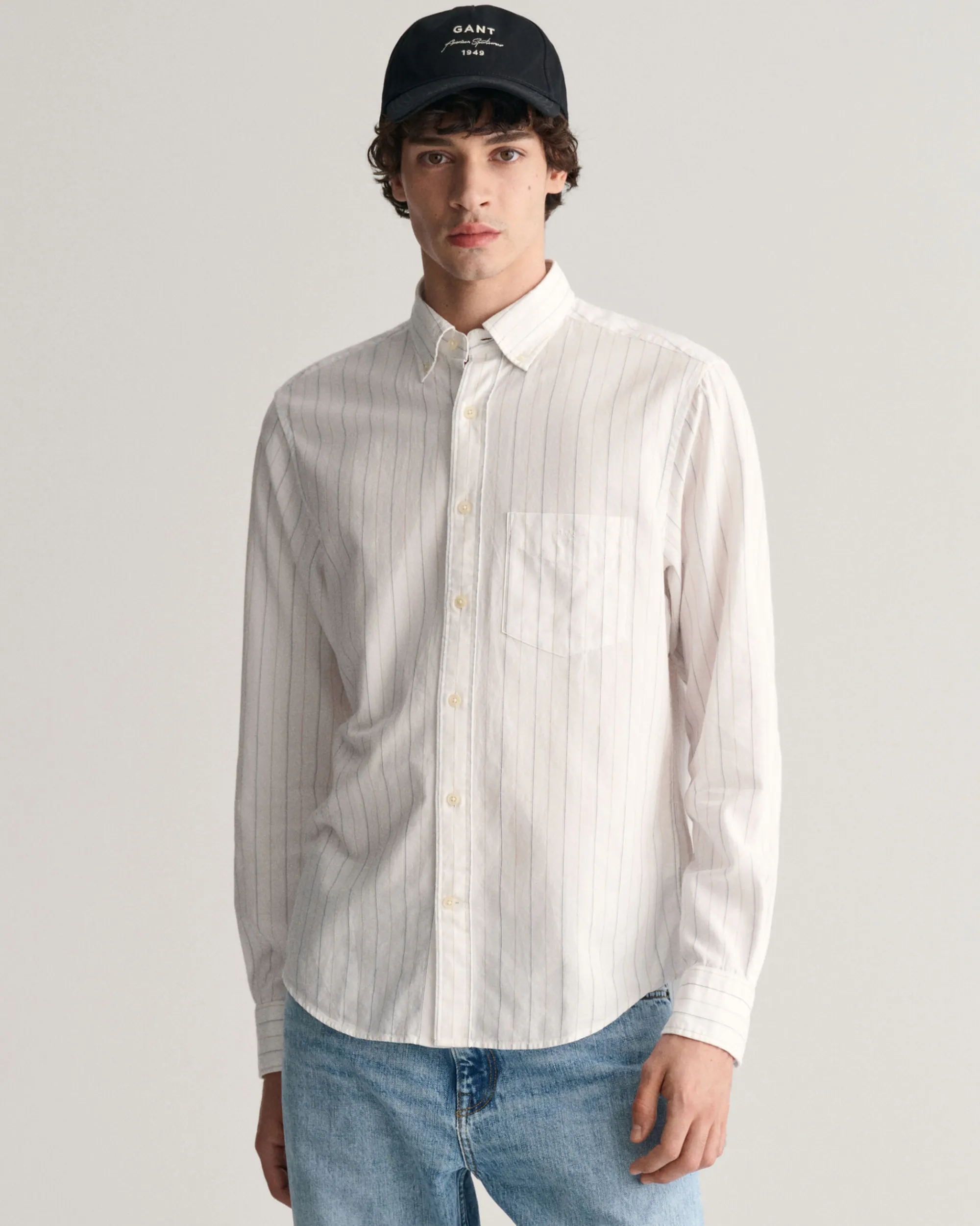 Regular Fit Striped Archive Oxford Shirt