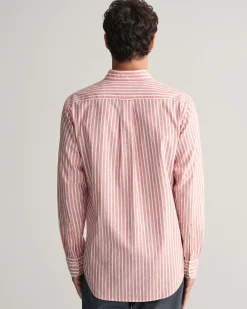 Regular Fit Striped Cotton Linen Shirt