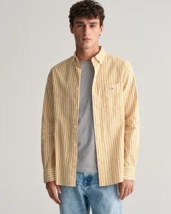 Regular Fit Striped Cotton Linen Shirt