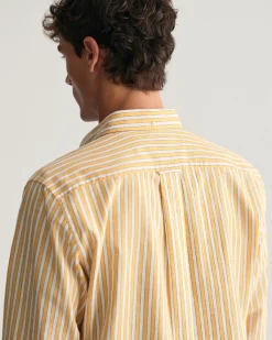 Regular Fit Striped Cotton Linen Shirt