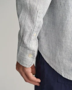 Regular Fit Striped Linen Shirt