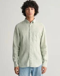 Regular Fit Striped Linen Shirt