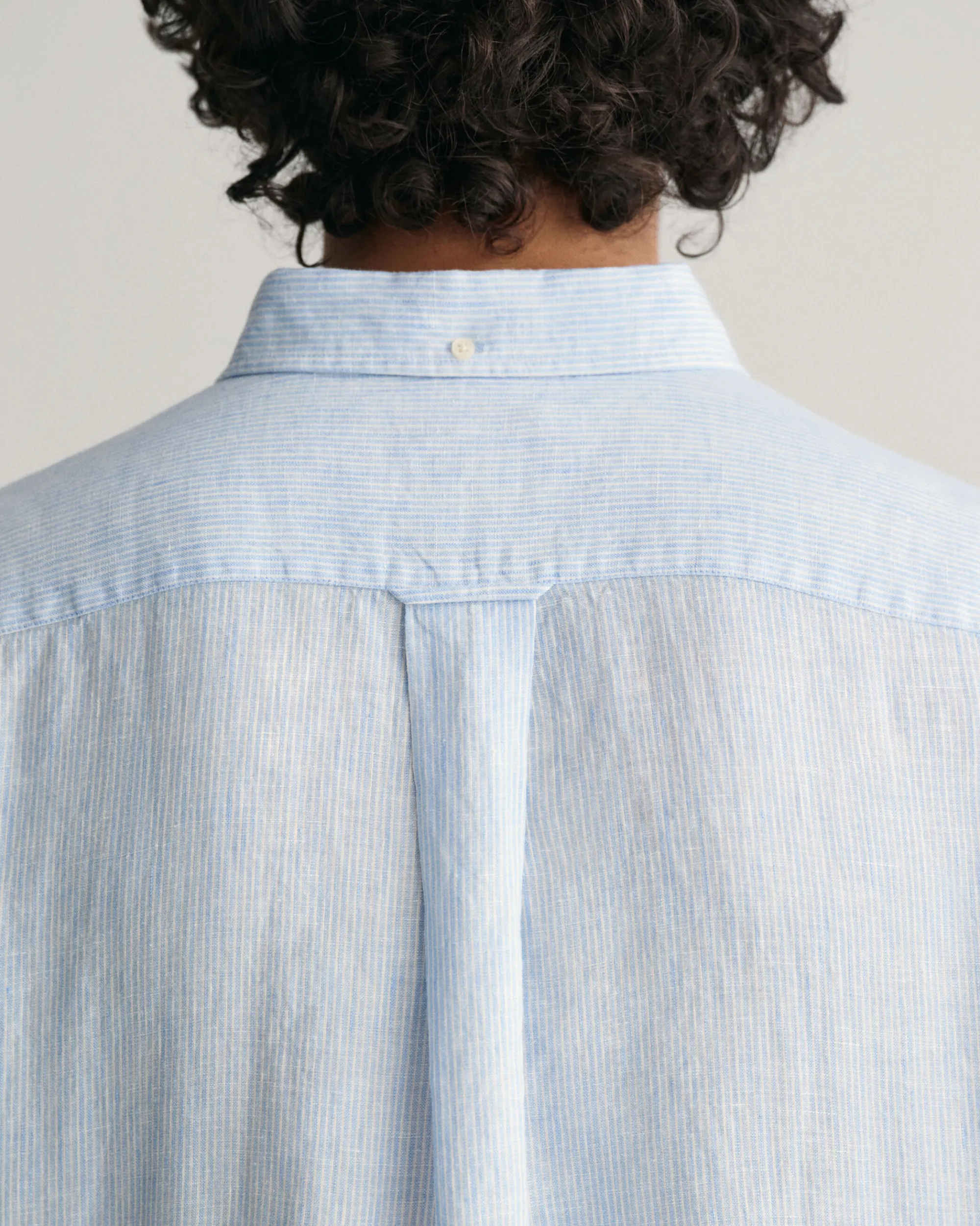 Regular Fit Striped Linen Short Sleeve Shirt