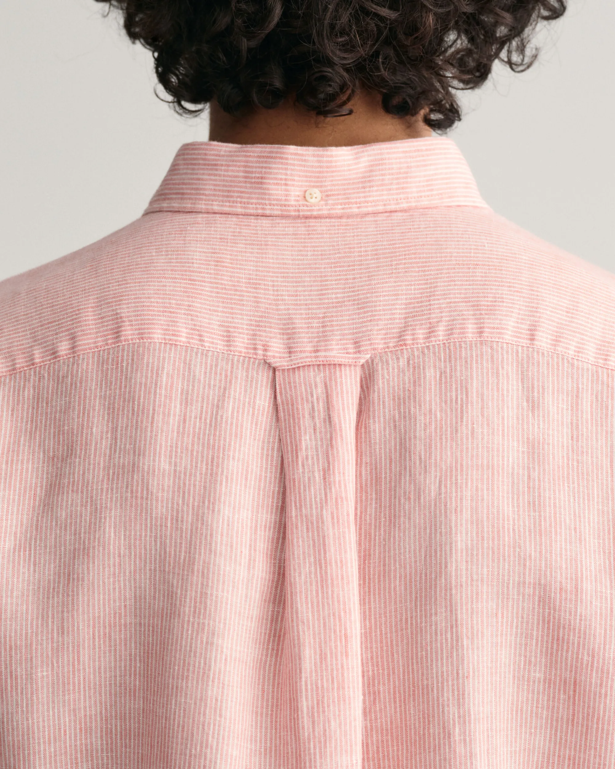 Regular Fit Striped Linen Short Sleeve Shirt