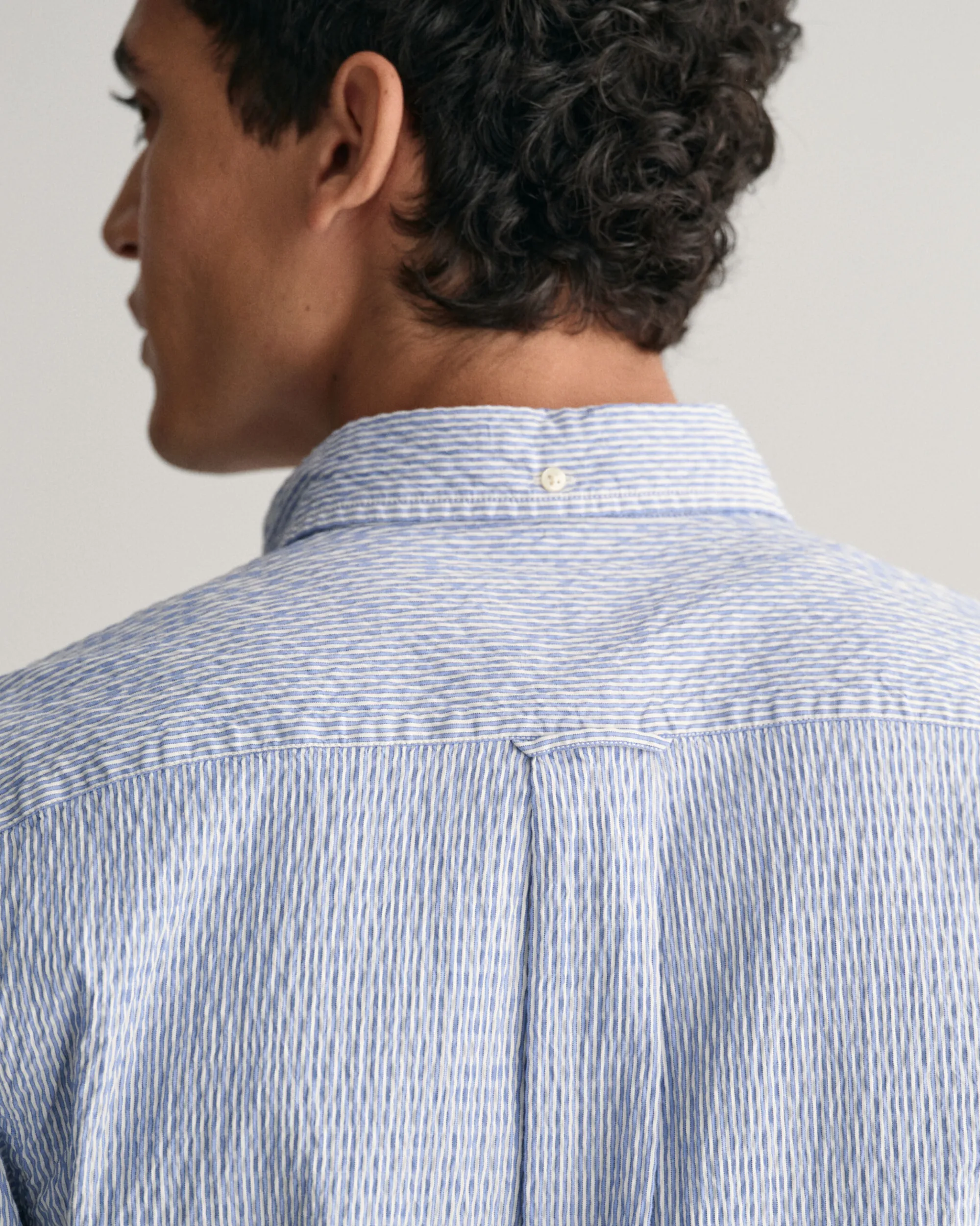 Regular Fit Striped Seersucker Short Sleeve Shirt
