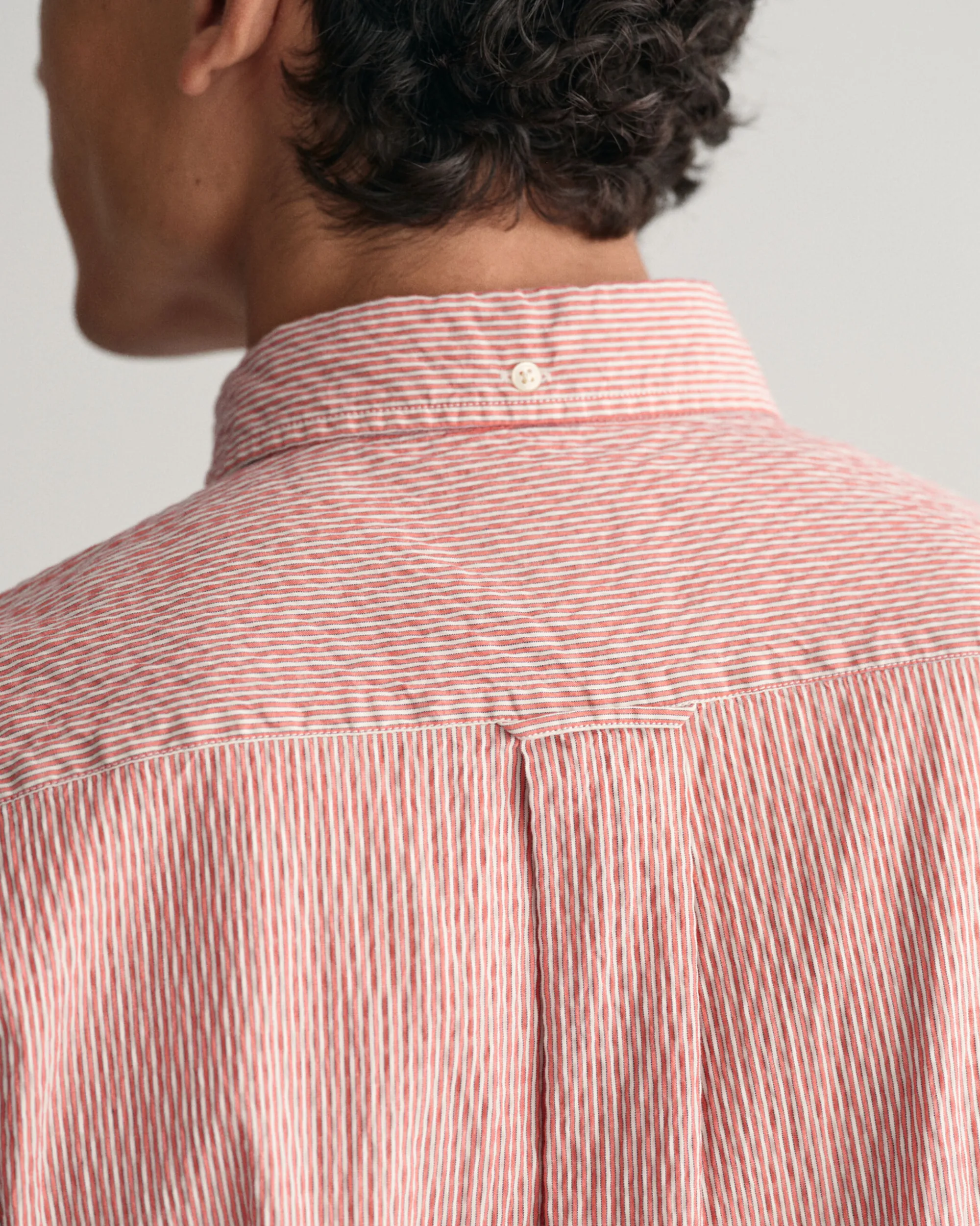 Regular Fit Striped Seersucker Short Sleeve Shirt