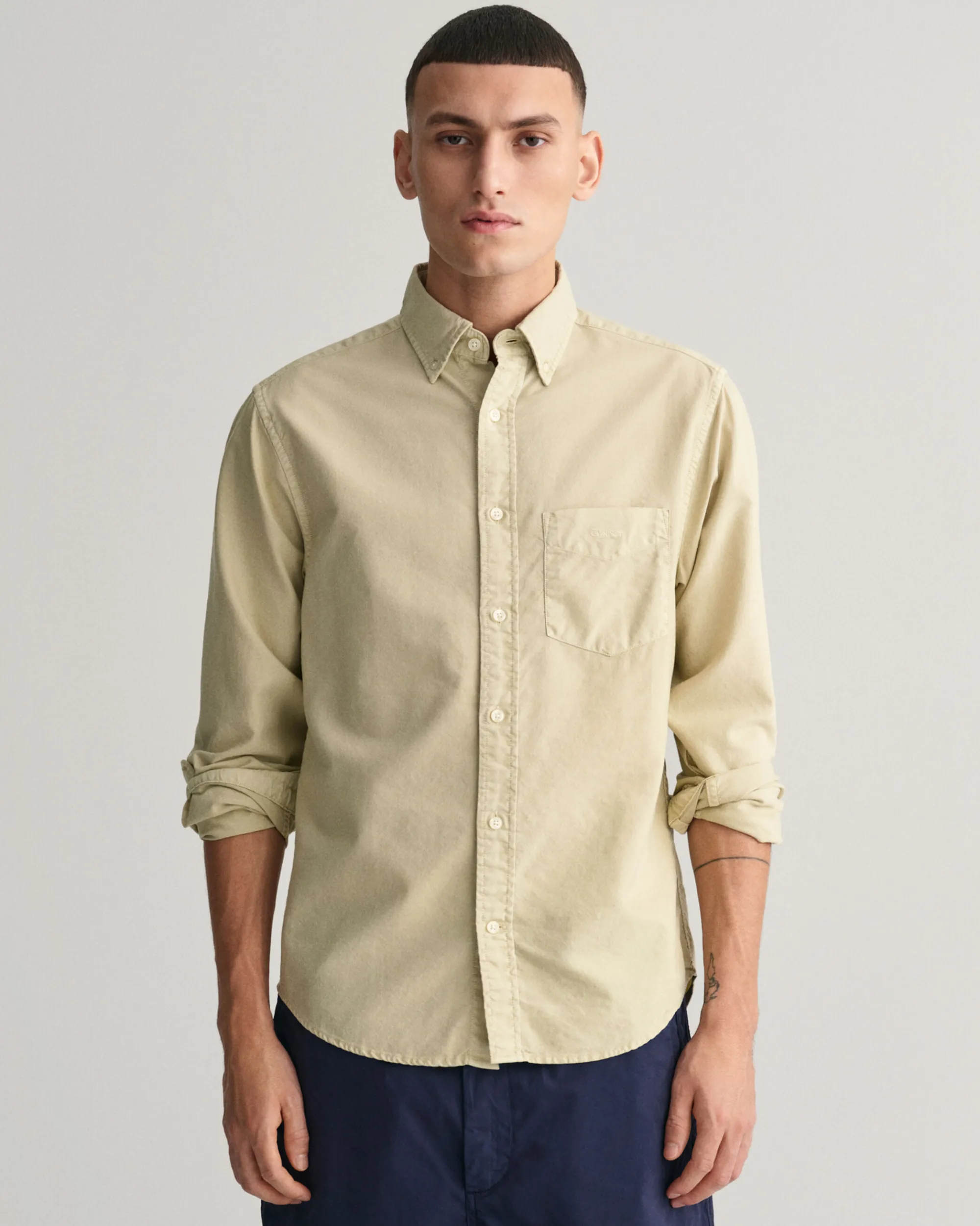 Regular Fit Sunfaded Archive Oxford Shirt