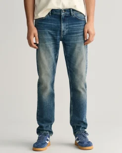 Regular Fit Vintage Wash Jeans