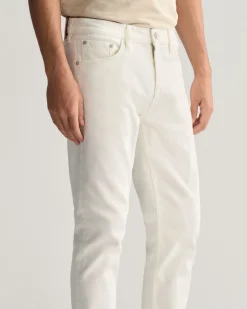 Regular Fit White Jeans