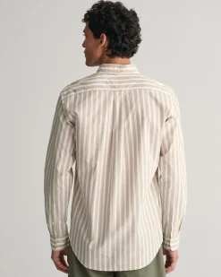 Regular Fit Wide Striped Poplin Shirt