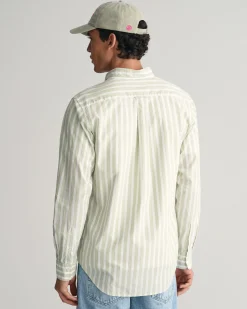 Regular Fit Wide Striped Poplin Shirt