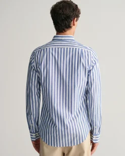 Regular Fit Wide Striped Poplin Shirt