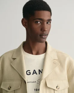 Relaxed Fit Cotton Linen Suit Jacket