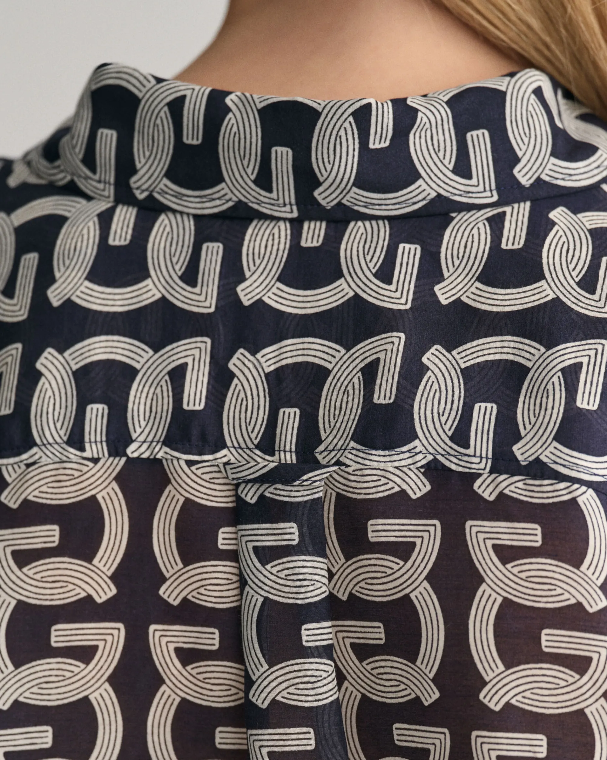 Relaxed Fit G Patterned Cotton Silk Shirt