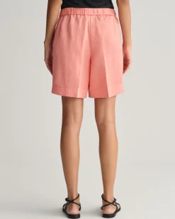 Relaxed Fit Linen Blend Pull-On Shorts