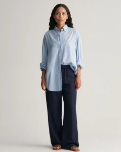 Relaxed Fit Linen Blend Pull-On Pants