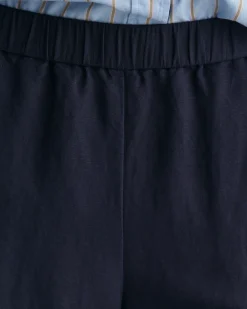 Relaxed Fit Linen Blend Pull-On Pants