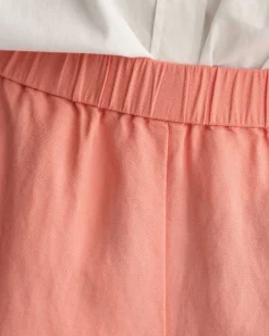 Relaxed Fit Linen Blend Pull-On Pants