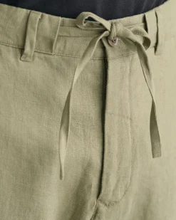 Relaxed Fit Linen Drawstring Pants