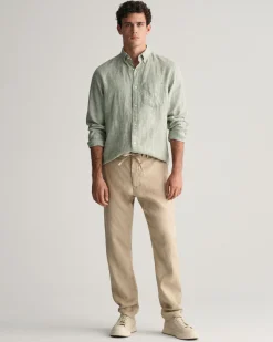 Relaxed Fit Linen Drawstring Pants