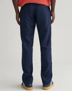 Relaxed Fit Linen Drawstring Pants