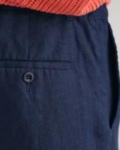 Relaxed Fit Linen Drawstring Pants