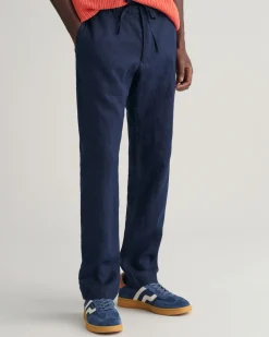Relaxed Fit Linen Drawstring Pants