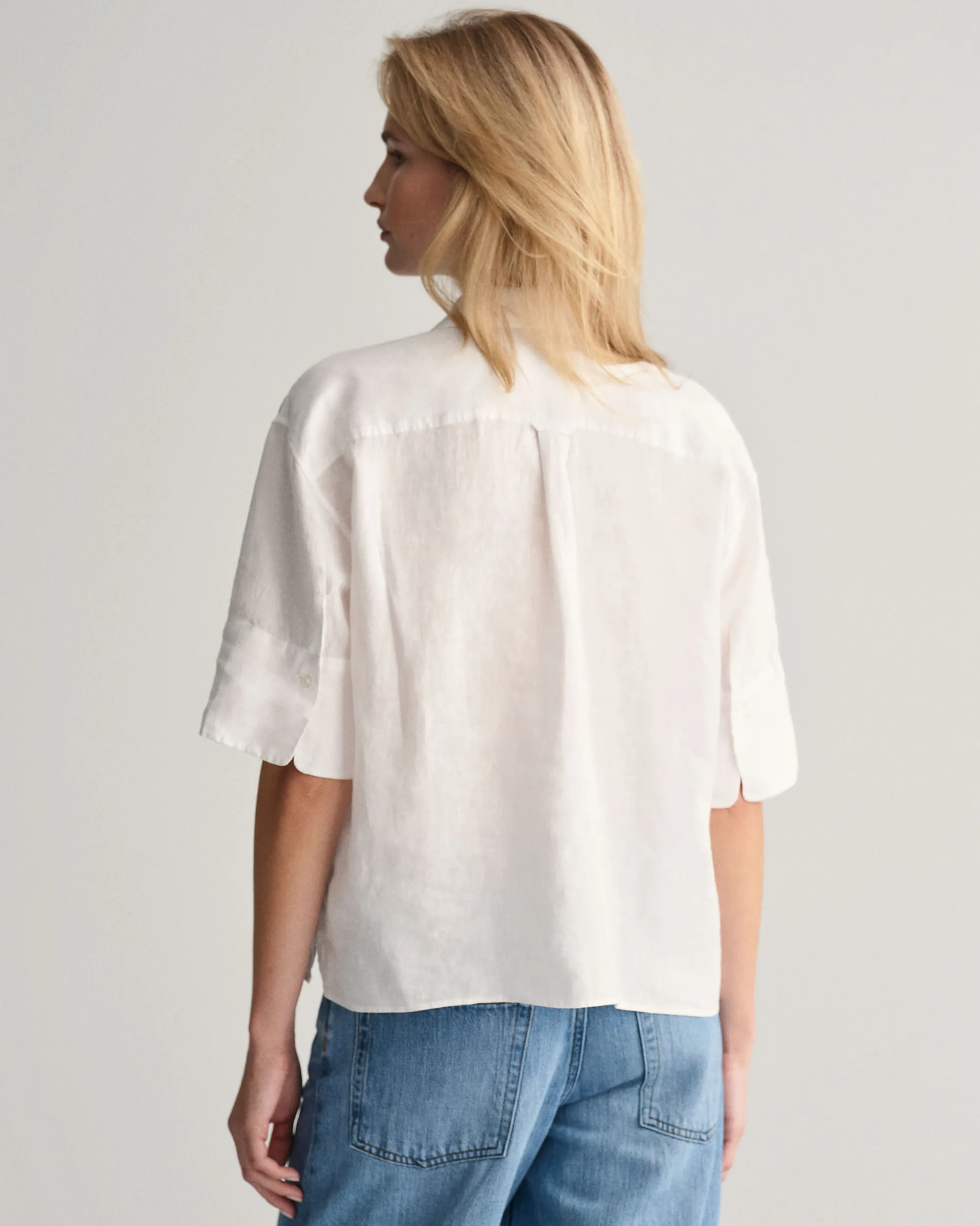 Relaxed Fit Linen Short Sleeve Shirt